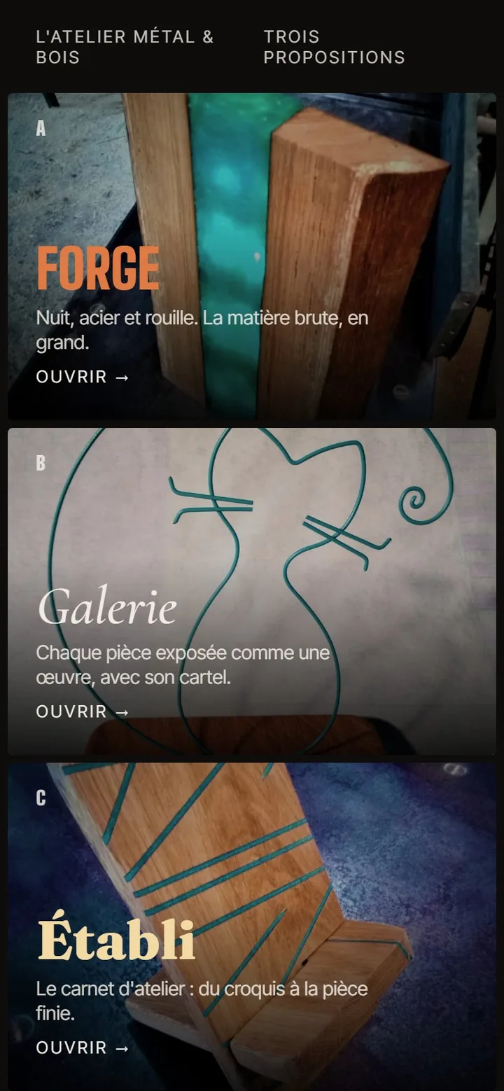 Les trois propositions sur téléphone.